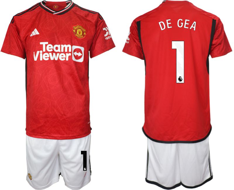 Men 2023-2024 Club Manchester United home red #1 Soccer Jersey